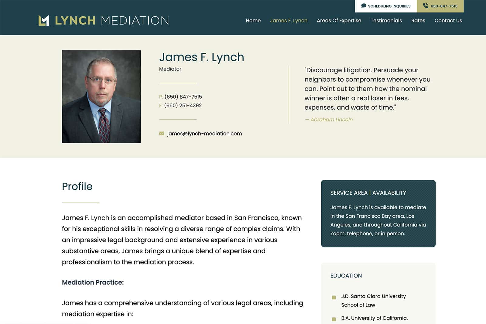 Example of Mediation Website