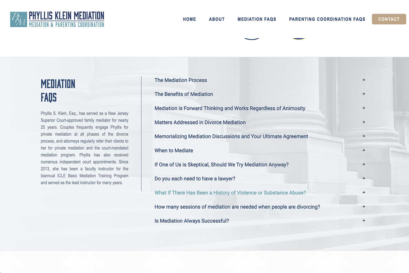 Mediation Web Design Example